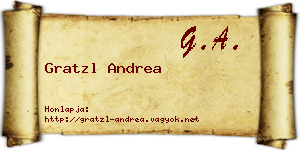 Gratzl Andrea névjegykártya